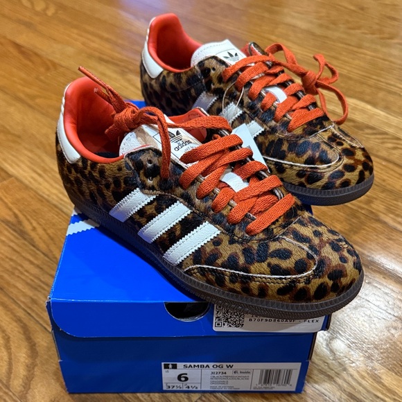 Limited Edition Adidas Leopard Samba’s with Red Laces…Never worn/Not used - Picture 6 of 10